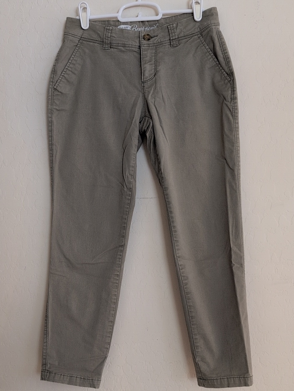 Old Navy Boyfriend Low Rise Ankle Trouser Dress Pants Olive Green - Size 0
